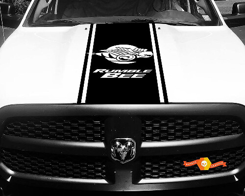 1500 2500 3500 Camión Vinilo Racing Stripe Dodge Rumble Bee Hood Calcomanías Pegatinas #83
