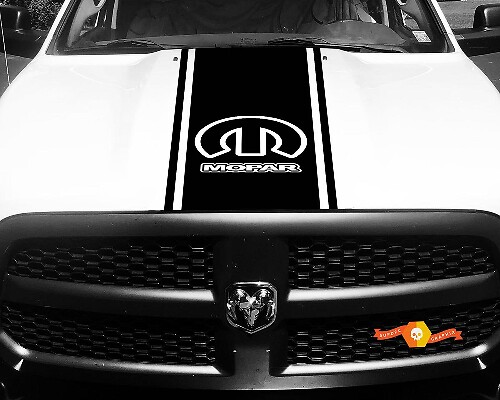 Dodge Ram 1500 2500 3500 Vinilo Racing Stripe Mopar Hood Calcomanías Pegatinas #86

