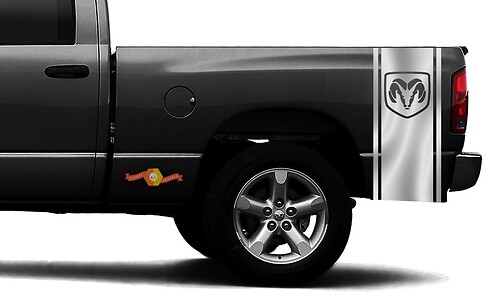 DODGE RAM 1500 VINILO DECAL bed side stripe racing CHROME sticker DODGE Hemi #94
