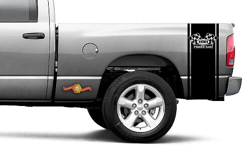 DODGE RAM 1500 VINILO DECAL bed side stripe racing Hemi Power Ram sticker #110
