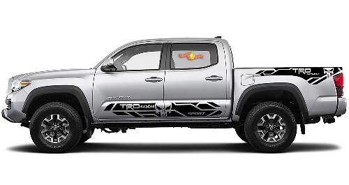 Kit de adhesivos de vinilo TRD 4x4 Sport Punisher para faldón lateral y panel lateral de caja para Toyota Tacoma 2016-20