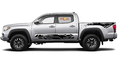 Kit de calcomanías laterales de vinilo estilo Techno TRD Pro 4x4 para Toyota Tacoma 2016-2020