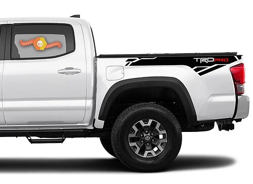 2 pegatinas de vinilo laterales para Toyota Tacoma Trd PRO 2016-2020.
