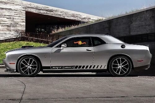 2X Calcomanías de vinilo laterales gráficos adhesivos rally 2 para Dodge Challenger