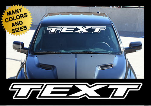 Vinilo adhesivo de contorno de texto para parabrisas para Ford F-150 2015-2017