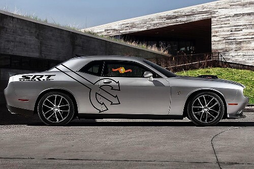 2 Side Dodge Challenger DEMON Pitchfork SRT 840 HP Side Vinyl Decals Graphics Sticker-4
