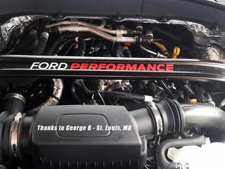 FORD Performance Under Hood Strut Brace Decal Sticker 2 colores Gráficos de vinilo Ford Explorer ST 2020
