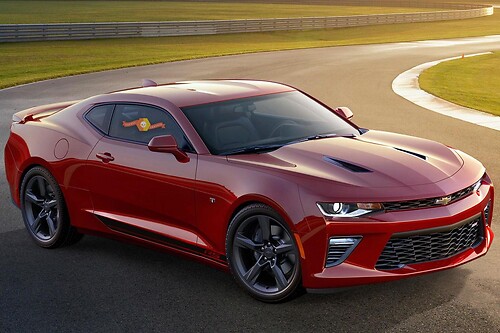 2 - Pegatinas para puerta con panel basculante de Chevrolet Camaro RS, calcomanías con gráficos de vinilo a rayas 2016-2018
