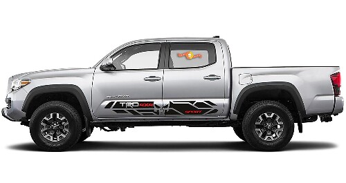 Kit de Vinilo Lateral Estilo TRD Calavera Castigador Para Toyota Tacoma 2016-2020