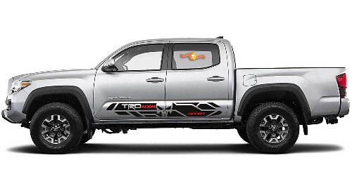 Kit de Vinilo Lateral Estilo TRD Calavera Castigador Para Toyota Tacoma 2016-2020