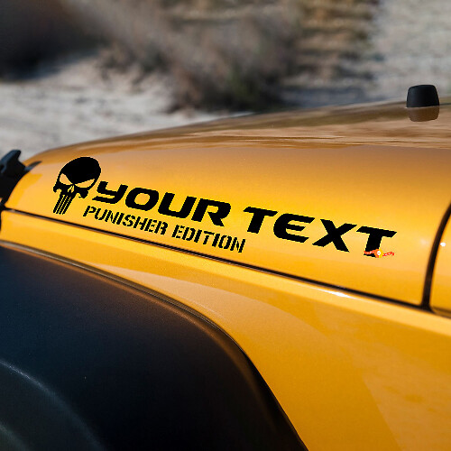 Calcomanía de vinilo para capó edición Rubicon Punisher para Jeep Wrangler