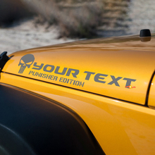 Calcomanía de vinilo para capó edición Rubicon Punisher para Jeep Wrangler 2