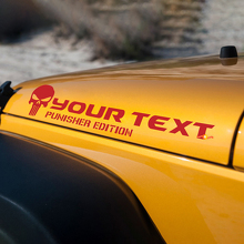 Calcomanía de vinilo para capó edición Rubicon Punisher para Jeep Wrangler 3