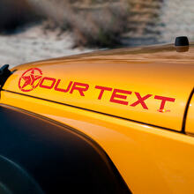 Adhesivo de vinilo personalizado de capó edición Estrella Militar para Jeep Wrangler 3