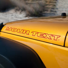 Calcomanía de vinilo de texto personalizado para capó para Jeep Wrangler Rubicon 3
