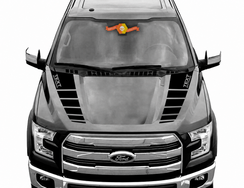 TEXT OFF ROAD Strobe Hood Rail Pair Capó Adhesivo de vinilo para Ford F-150