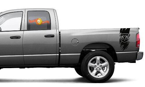 Calcomanía de vinilo de rayas laterales traseras desgastadas para Dodge Ram 1500 2500 3500
