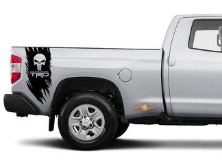 Toyota TRD Truck Off Road Punisher Skull Edition calcomanía vinilo camión cama lateral gráfico
