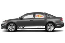 Racing rocker panel stripes vinilo calcomanías pegatinas para Volkswagen Passat Wolfsburg B2 B3 B4 B5 B6 B7 B8 CC
 3