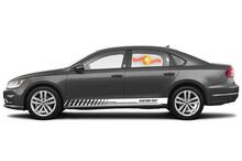 Racing rocker panel stripes vinilo calcomanías pegatinas para Volkswagen Passat Wolfsburg B2 B3 B4 B5 B6 B7 B8 CC
 4