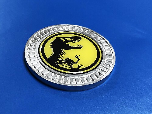 Insignia 3D Jurassic Park, emblema lateral de cama de Metal y aluminio para Jeep Wrangler JL JK YJ TJ
