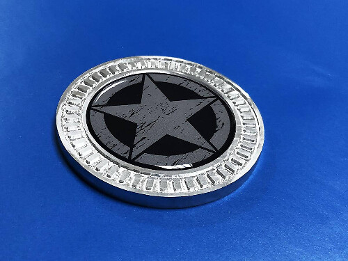 Adorno metálico de estrella militar de aluminio para la cabecera Vinilo adhesivo para Jeep Wrangler