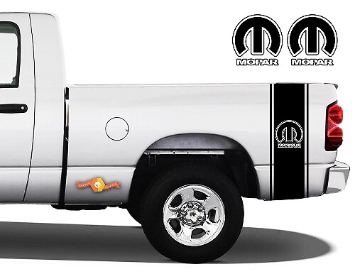 1500 2500 Ram Truck Vinilo Calcomanía Cabecera Raya Mopar Logo Pegatinas
