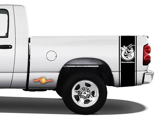 Vinilo adhesivo de franjas laterales Rumble Bee Racing para Dodge Ram 1500 2500