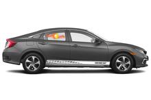 Calcomanías de vinilo con rayas de panel basculante de carreras para Honda Civic Sport
 2
