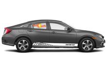 Calcomanías de vinilo con rayas de panel basculante de carreras para Honda Civic Sport
 3