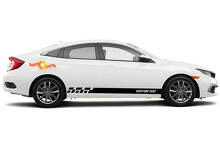 Vinilos decorativos para paneles laterales de competición para Honda Civic EX_4