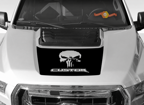 Calcomanías de vinilo con gráficos de franjas de competición para capó Punisher SVT para musclecar, camioneta potente 2015-2019 8422