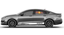 Calcomanías de vinilo con rayas de panel basculante de carreras para Ford Fusion
 2