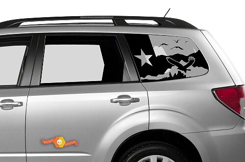 Suba Ascent Forester Hardtop Texas Flag Eagle Mountains Calcomanía para parabrisas JKU JLU 2007-2019 o Tacoma 4Runner Tundra Dodge Challenger Charger Wrangler Rubicon - 88
