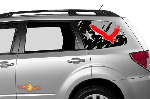 Suba Ascent Forester Hardtop Bandera de EE. UU. Montañas Bandera de Texas Águila Destruida Parabrisas Pegatina Calcomanía JKU JLU 2007-2019 o Tacoma 4Runner Tundra Dodge Challenger Charger Wrangler Rubicon - 105
