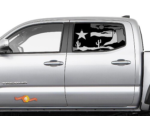 Vinilo adhesivo para ventana lateral con paisaje desértico para Toyota Tacoma
