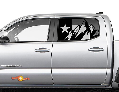 Pegatinas laterales con bandera de las montañas de Texas para Toyota Tacoma 4Runner Tundra
