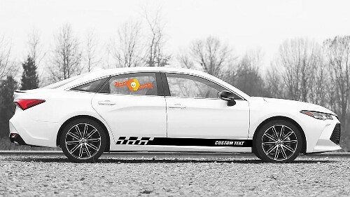 Calcomanías de vinilo con rayas de panel basculante de carreras para Toyota Avalon
