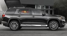 Calcomanías de vinilo con rayas de panel basculante de carreras para GMC Acadia
 2