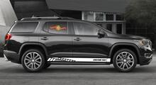 Calcomanías de vinilo con rayas de panel basculante de carreras para GMC Acadia
 3