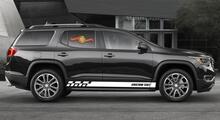 Calcomanías de vinilo con rayas de panel basculante de carreras para GMC Acadia
 4
