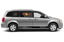 Calcomanías de vinilo con rayas de panel basculante de carreras para Dodge Grand Caravan
 3