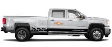 Calcomanías de vinilo con rayas de panel basculante de carreras para GMC Sierra 3500HD
 3