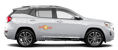 Calcomanías de vinilo con rayas de panel basculante de carreras para GMC Terrain
