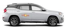 Calcomanías de vinilo con rayas de panel basculante de carreras para GMC Terrain
 2