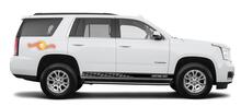 Calcomanías de vinilo con rayas de panel basculante de carreras para GMC Yukon
 2