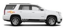 Calcomanías de vinilo con rayas de panel basculante de carreras para GMC Yukon
 4