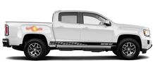 Calcomanías de vinilo con rayas de panel basculante de carreras para GMC Canyon
 2