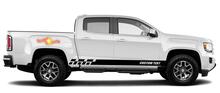 Calcomanías de vinilo con rayas de panel basculante de carreras para GMC Canyon
 4