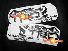 Par de calcomanías de vinilo laterales TRD Mountains Goat Edition para Toyota 4Runner Tundra Tacoma FJ Cruiser
 3
